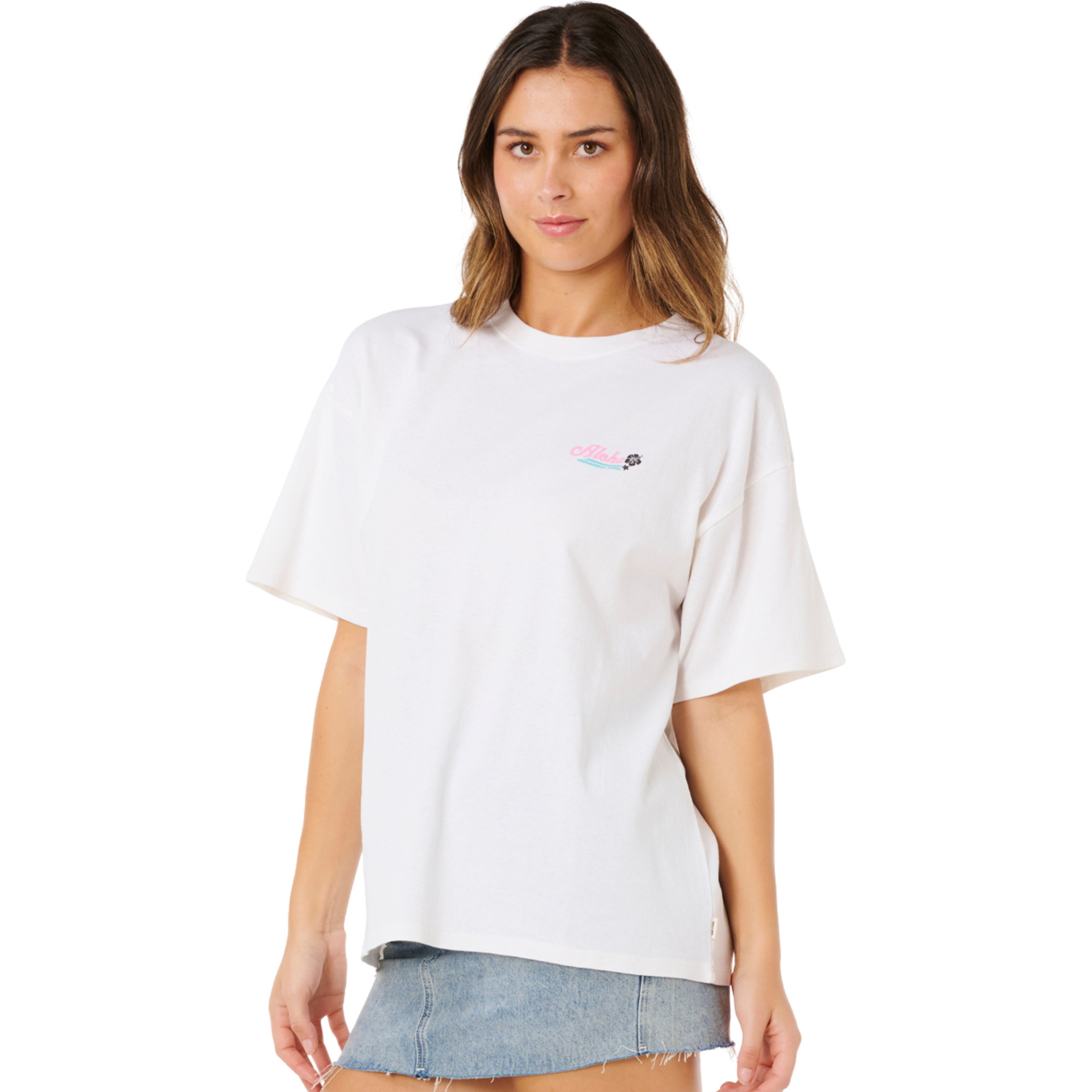 2026 Rip Curl Womens Aloha Heritage Tee 0N3WTE - Bone